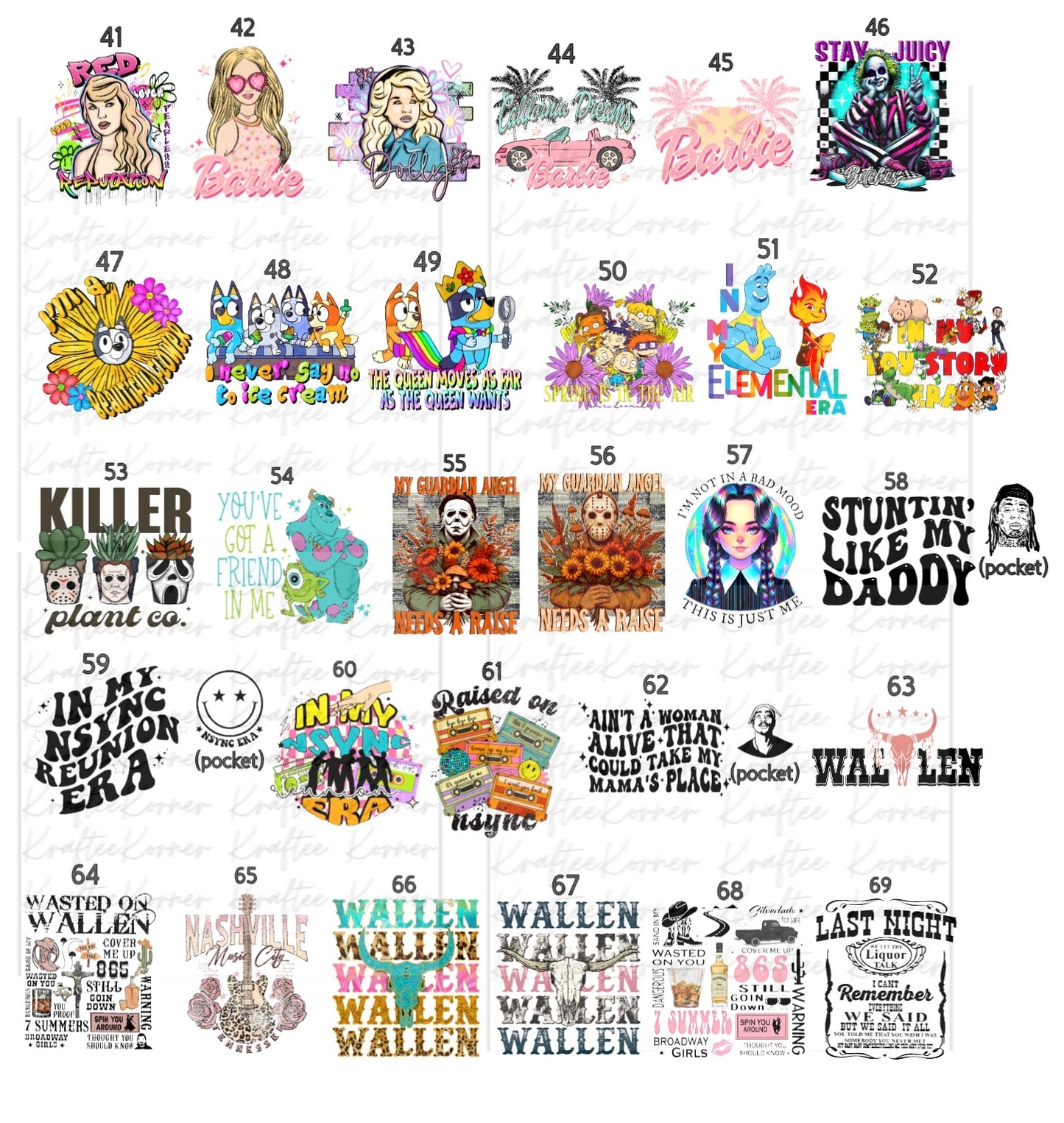 Create Your Own T-shirt - Character Sublimation Designs
