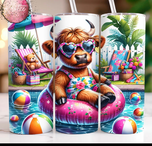 Floating Cow 20oz Skinny Tumbler