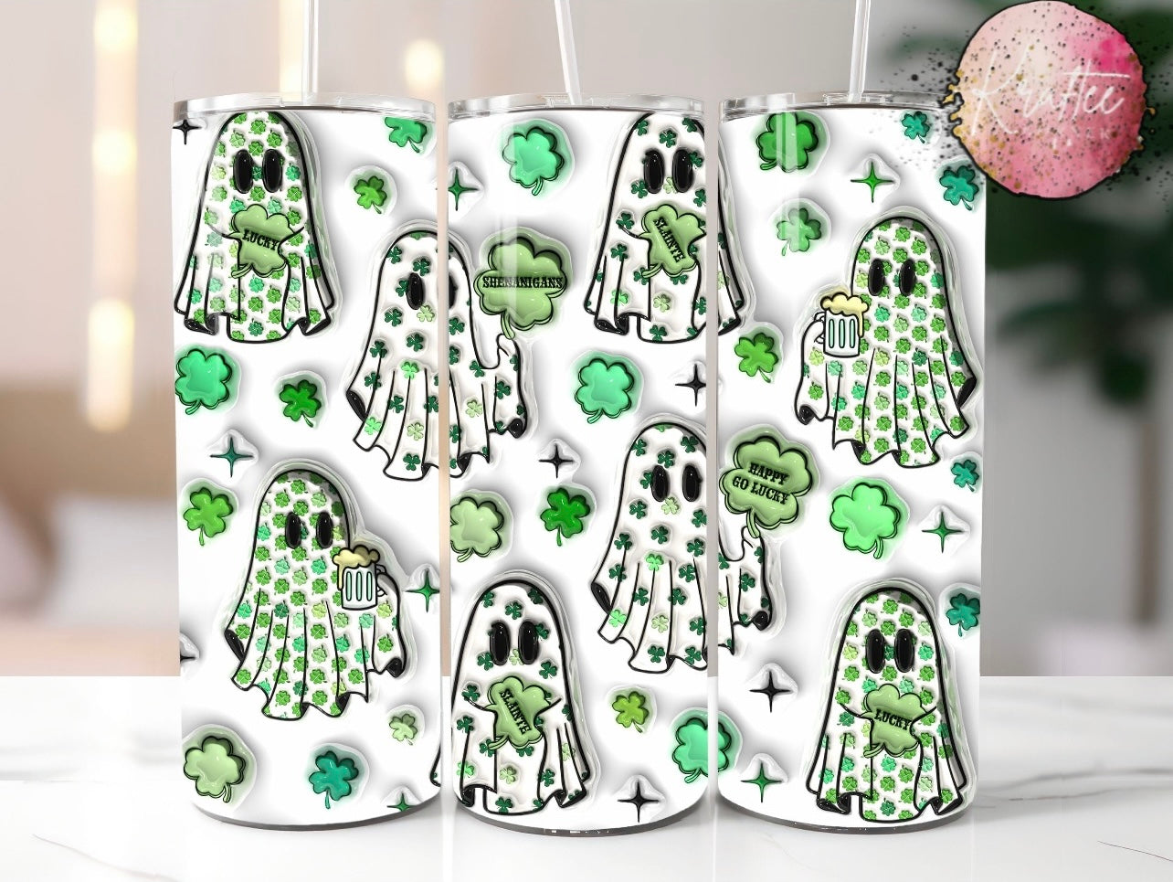 Clover Ghosts 20oz Skinny Tumbler