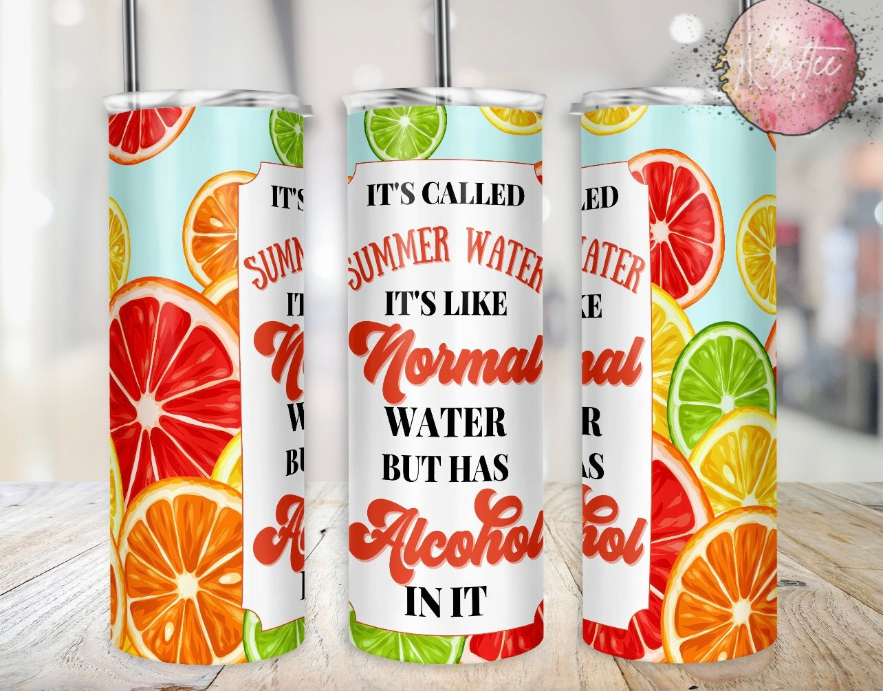 Summer Water 20oz Skinny Tumbler