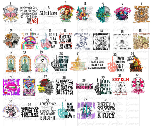 Create Your Own T-shirt - Sarcastic Sublimation Designs