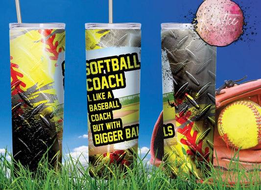 Softball Coach 20oz Skinny Tumbler