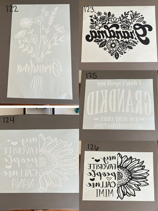 Create Your Own T-shirt - Single Color Prints Grandma / Aunt