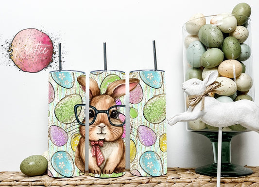 Glasses Bunny 20oz Skinny Tumbler