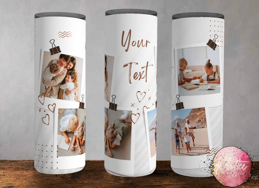 Custom Photo Collage 20oz Skinny Tumbler
