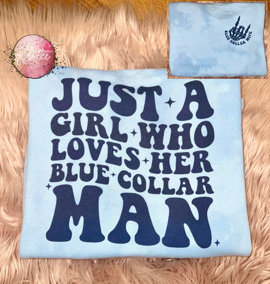 Blue Collar Man Bleached Crewneck Sweatshirt