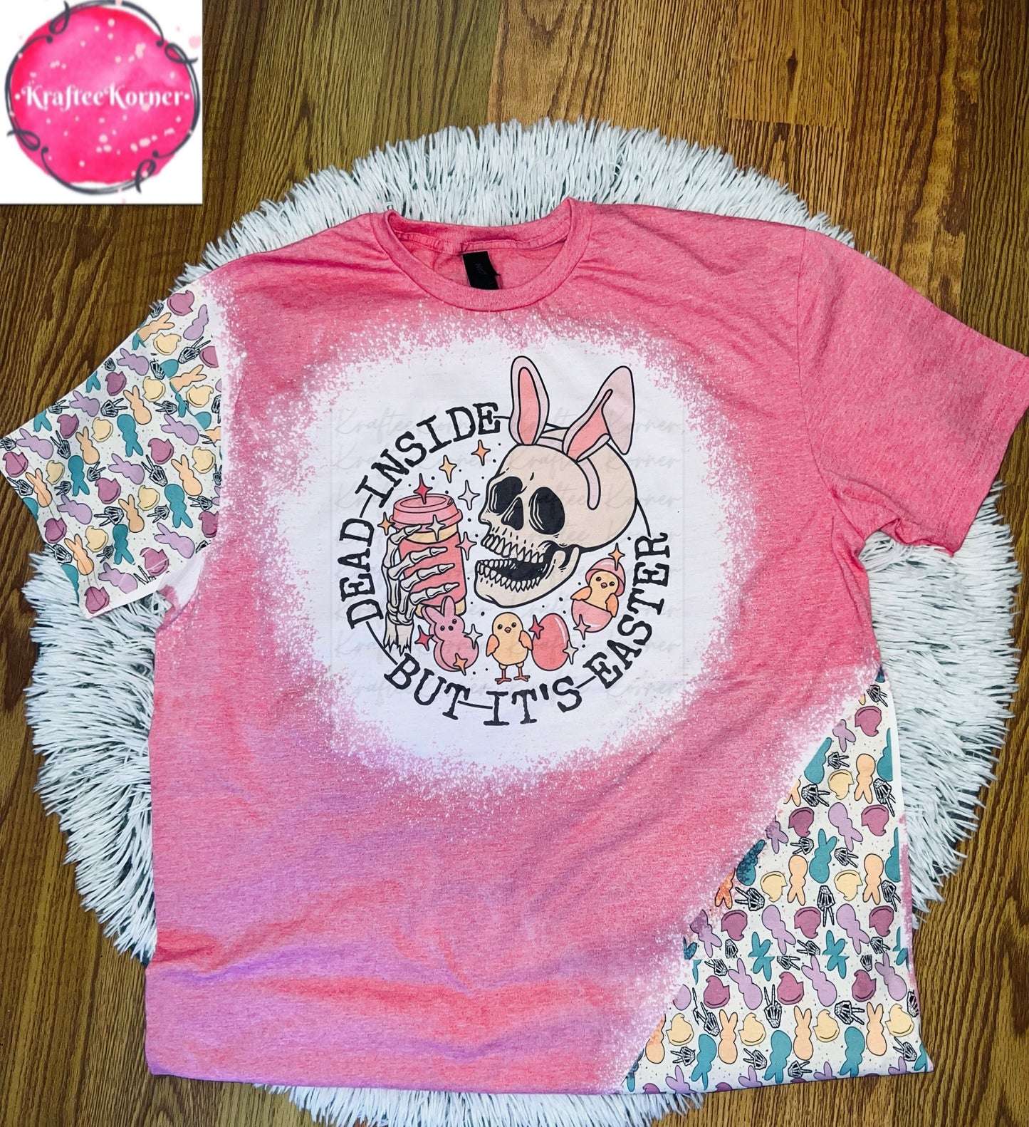 Dead Inside But Its Easter Bleached T-shirt