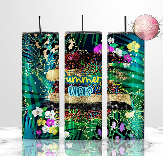 Summer Vibes Forest 20oz Skinny Tumbler