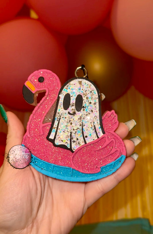 Flamingo Ghost Car Freshie