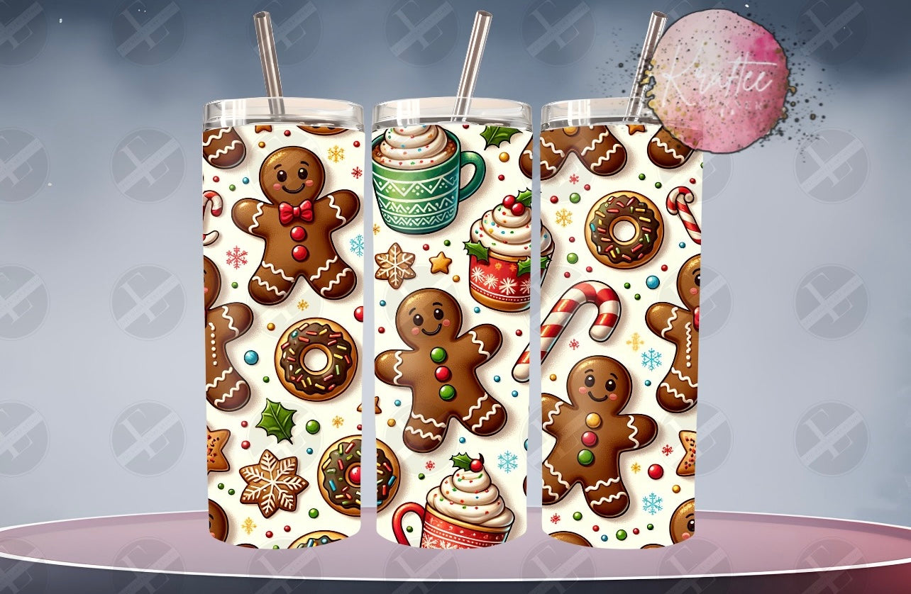 Gingerbread 20oz Skinny Tumbler