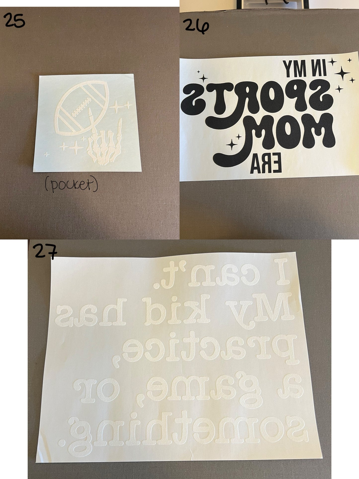Create Your Own T-shirt - Single Color Prints Mom / Dad / Sports