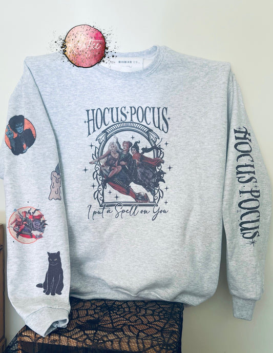 Hocus Pocus Sticker Unisex Crewneck Sweatshirt