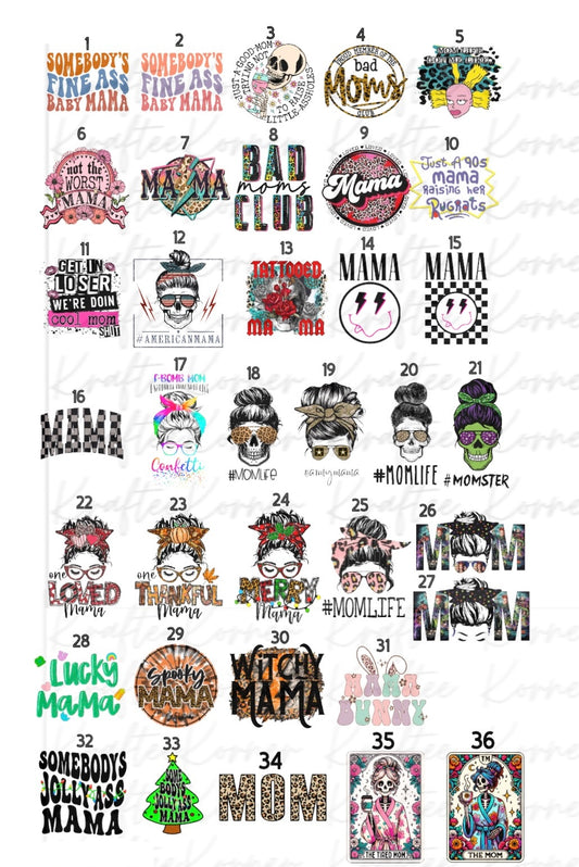 Create Your Own T-shirt - Mom Sublimation Designs