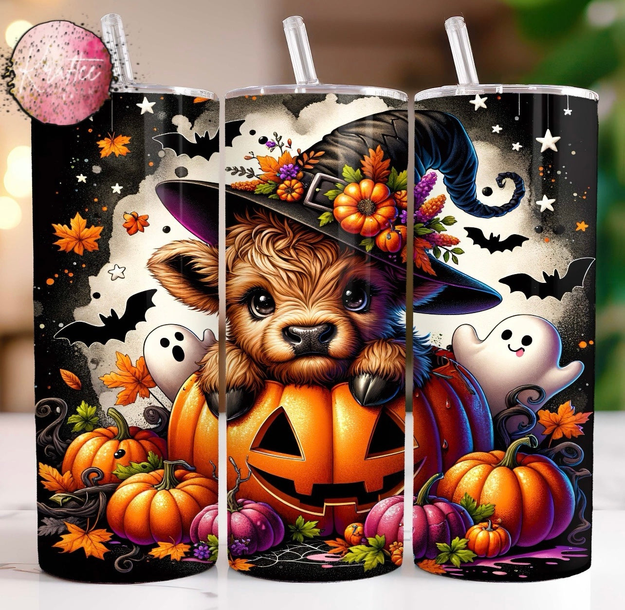 Halloween Cow 20oz Skinny Tumbler