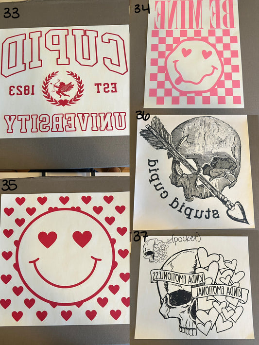 Create Your Own T-shirt - Single Color Prints Valentine / Christmas