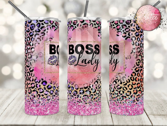Cheetah Boss Lady 20oz Skinny Tumbler