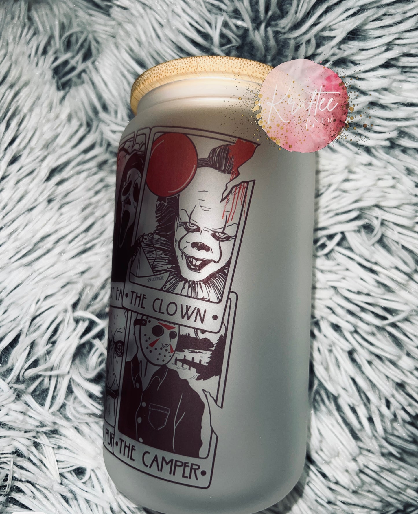 Horror Tarot Cards 16oz Libby Glass