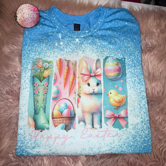 Happy Easter Bleached T-shirt