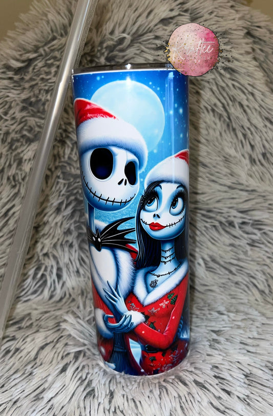 Skellington Christmas 20oz Skinny Tumbler