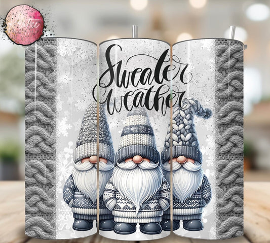 Sweater Weather Gnomes 20oz Skinny Tumbler