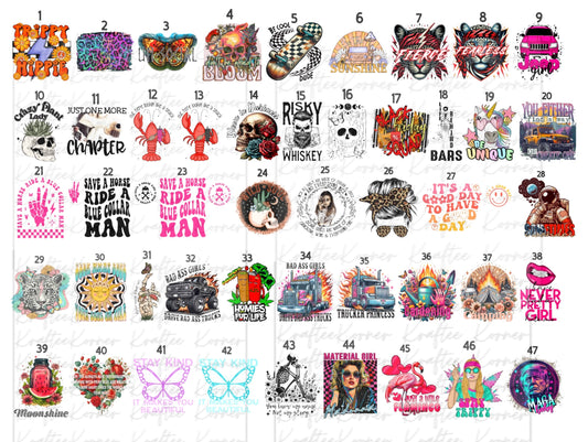 Create Your Own T-shirt - Misc. Sublimation Designs