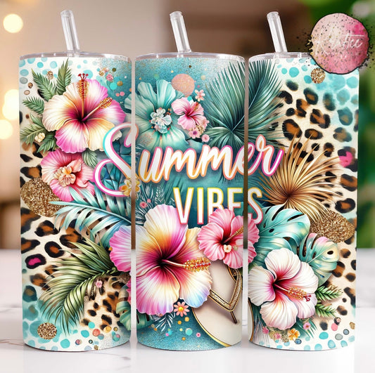 Summer Vibes 20oz Skinny Tumbler