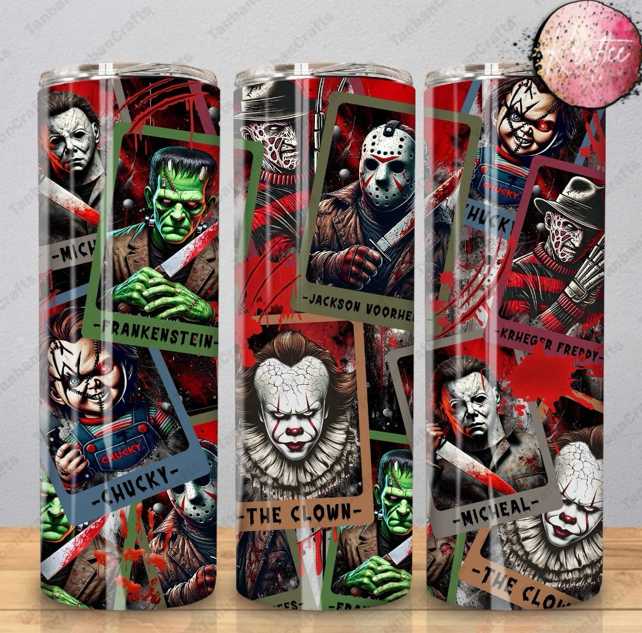 Horror Cards 20oz Skinny Tumbler