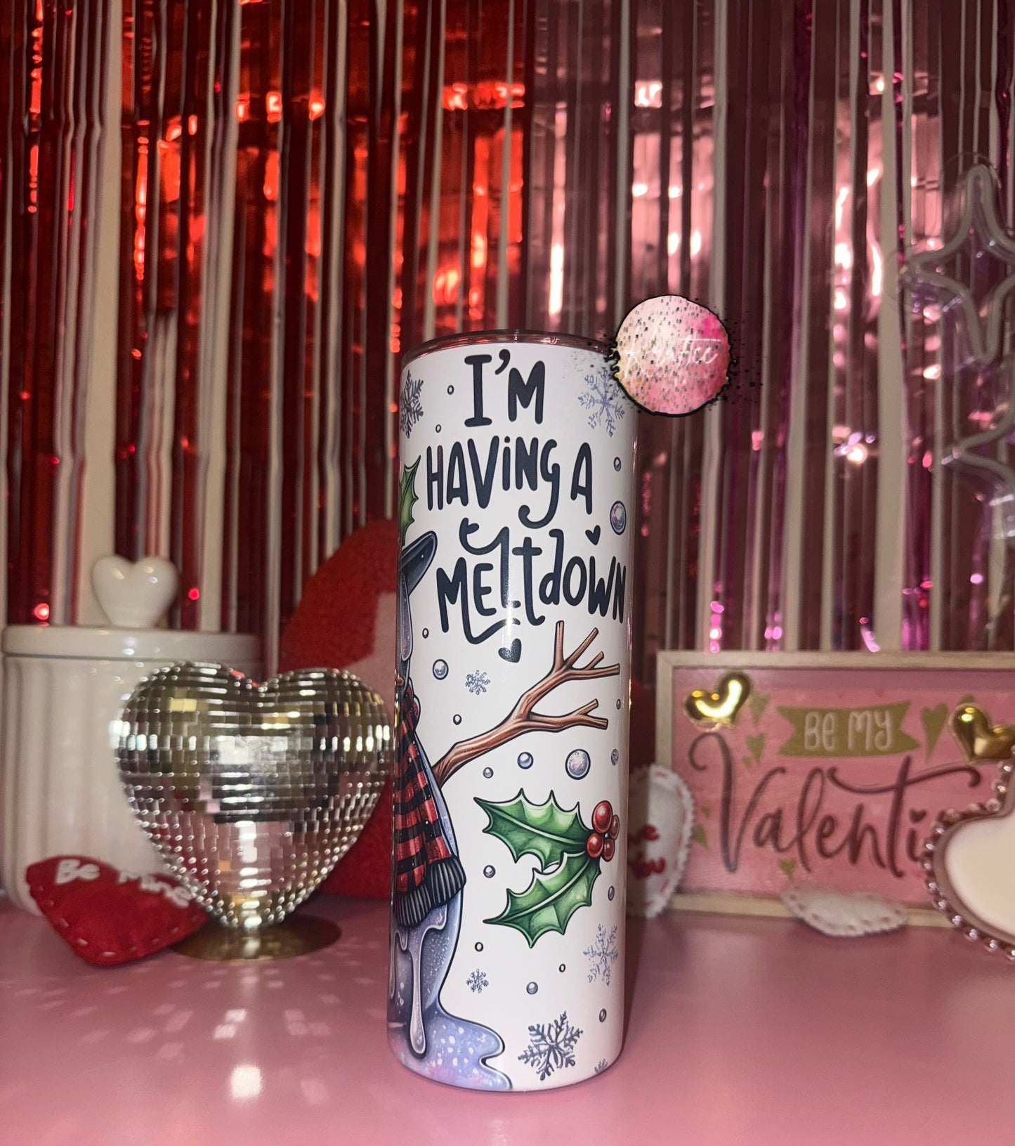Meltdown Snowman 20oz Skinny Tumbler
