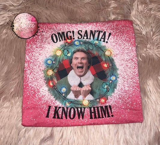 OMG Santa Bleached Unisex T-shirt