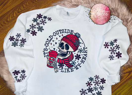 Cold Outside Skellie Unisex Crewneck Sweatshirt