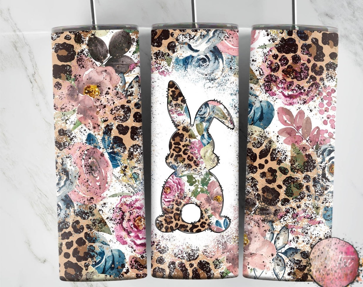 Cheetah Bunny 20oz Skinny Tumbler