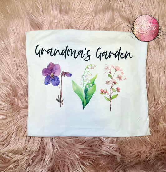 Custom Birth Month Flower T-shirt