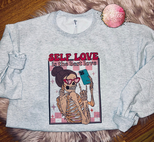 Self Love Skellie Unisex Crewneck Sweatshirt