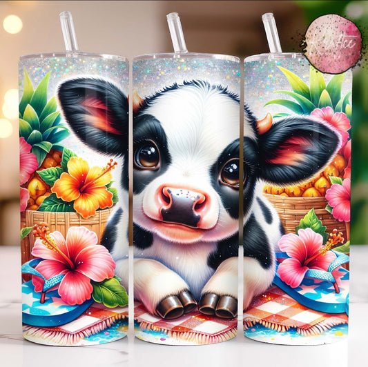 Summer Cow 20oz Skinny Tumbler