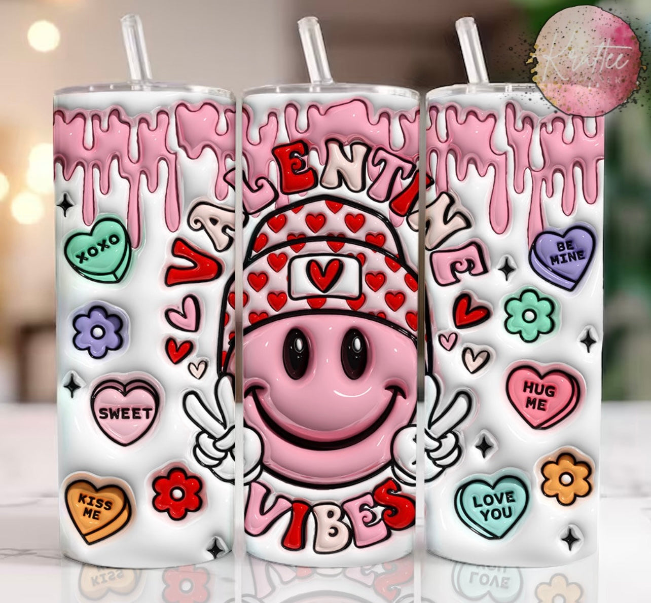 Valentine Vibes 20oz Skinny Tumbler