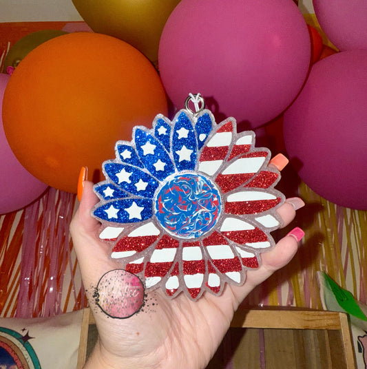 American Sunflower Car Freshie