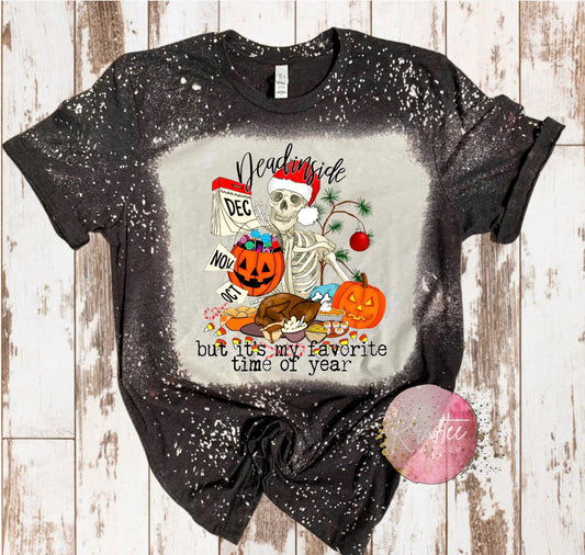 Favorite Time of Year Bleached Unisex T-shirt