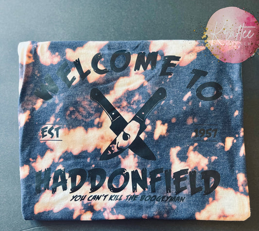 Welcome to Haddonfield Adult Bleached Unisex T-shirt