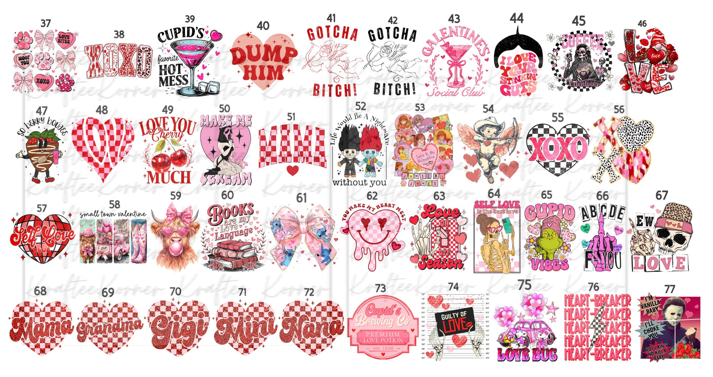 Create Your Own T-shirt - Valentine Sublimation Designs