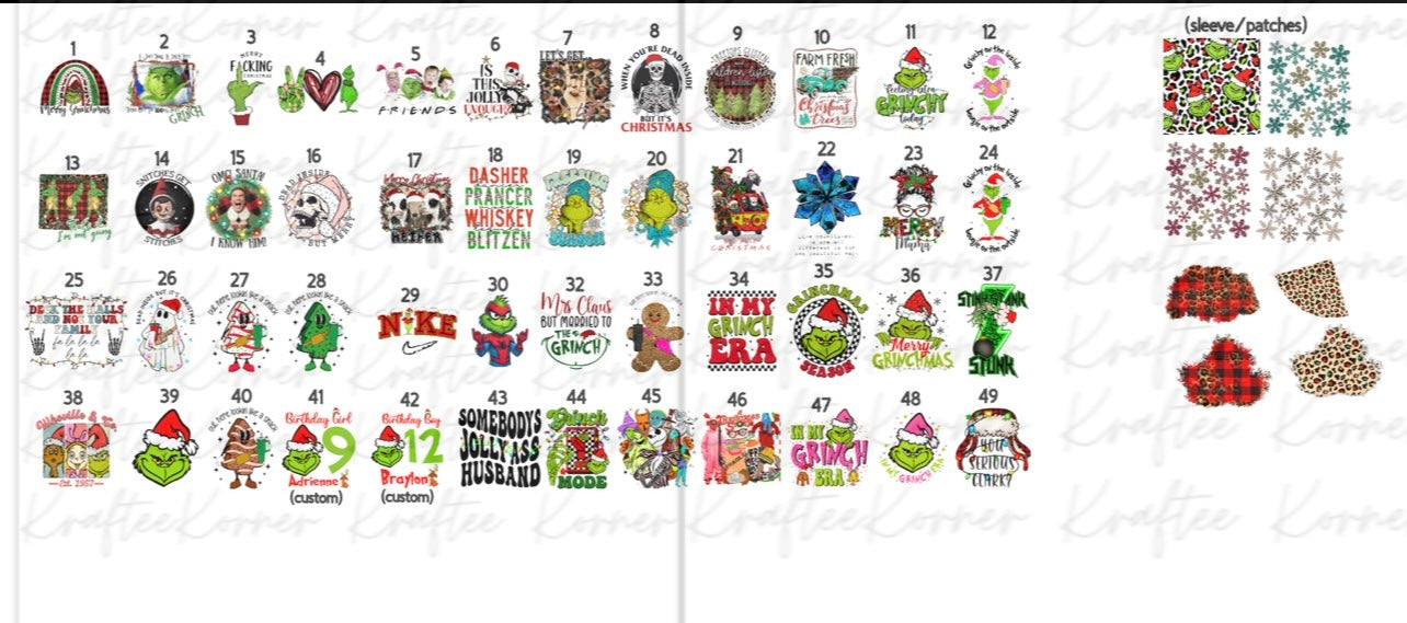 Create Your Own T-shirt - Christmas Sublimation Designs