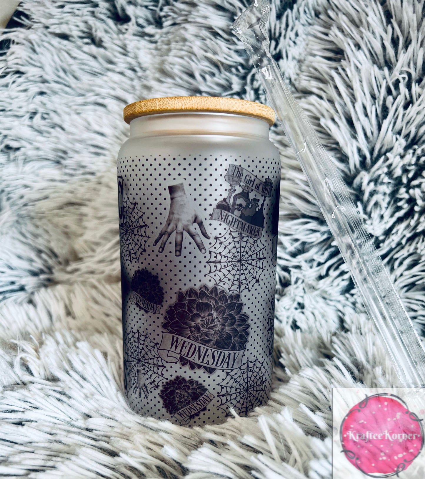 Allergic To Color & Mornings 16oz Libby Glass