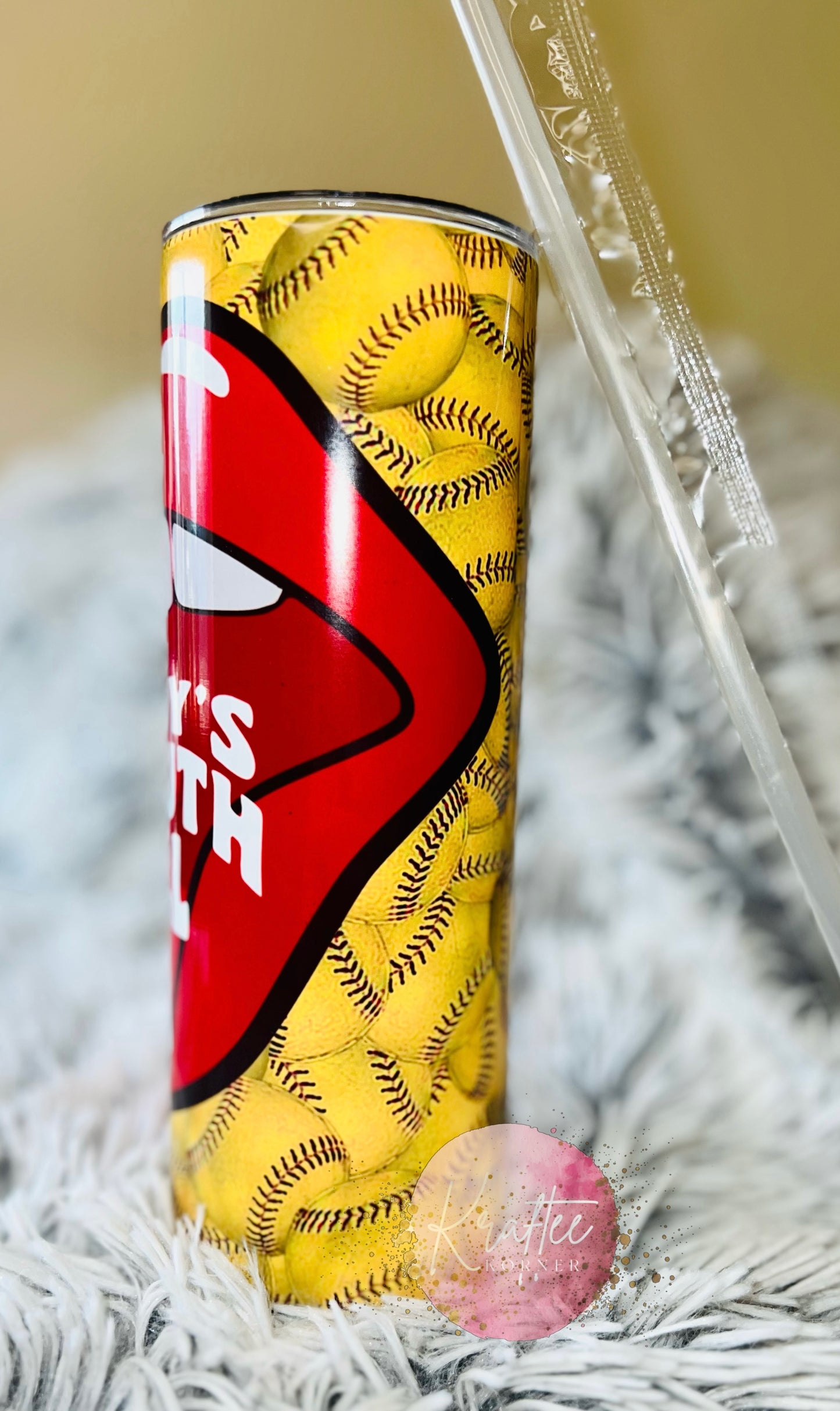 Loud Mouth Softball Mama 20oz Skinny Tumbler