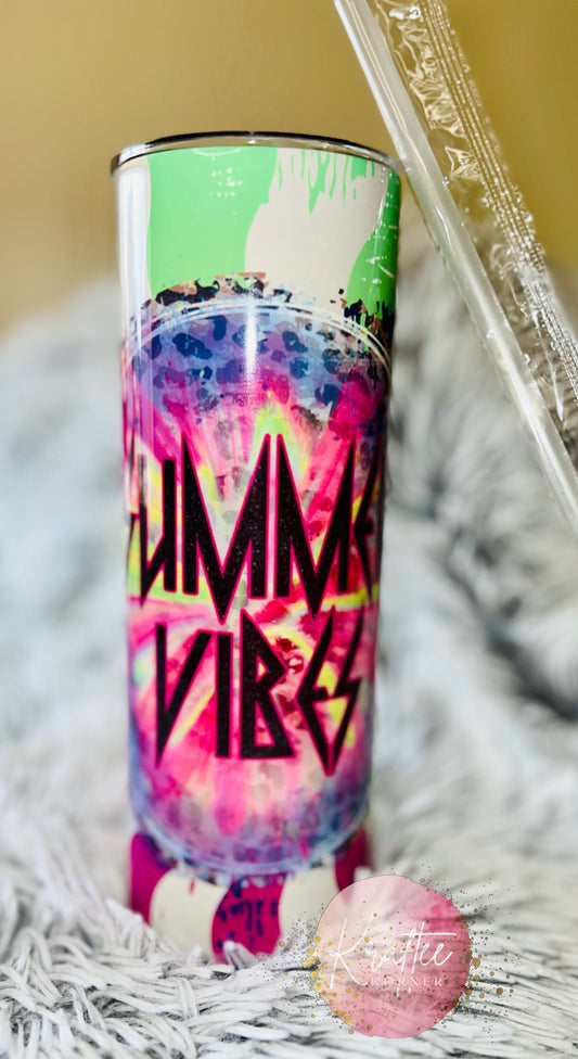 Summer Vibes Retro 20oz Skinny Tumbler