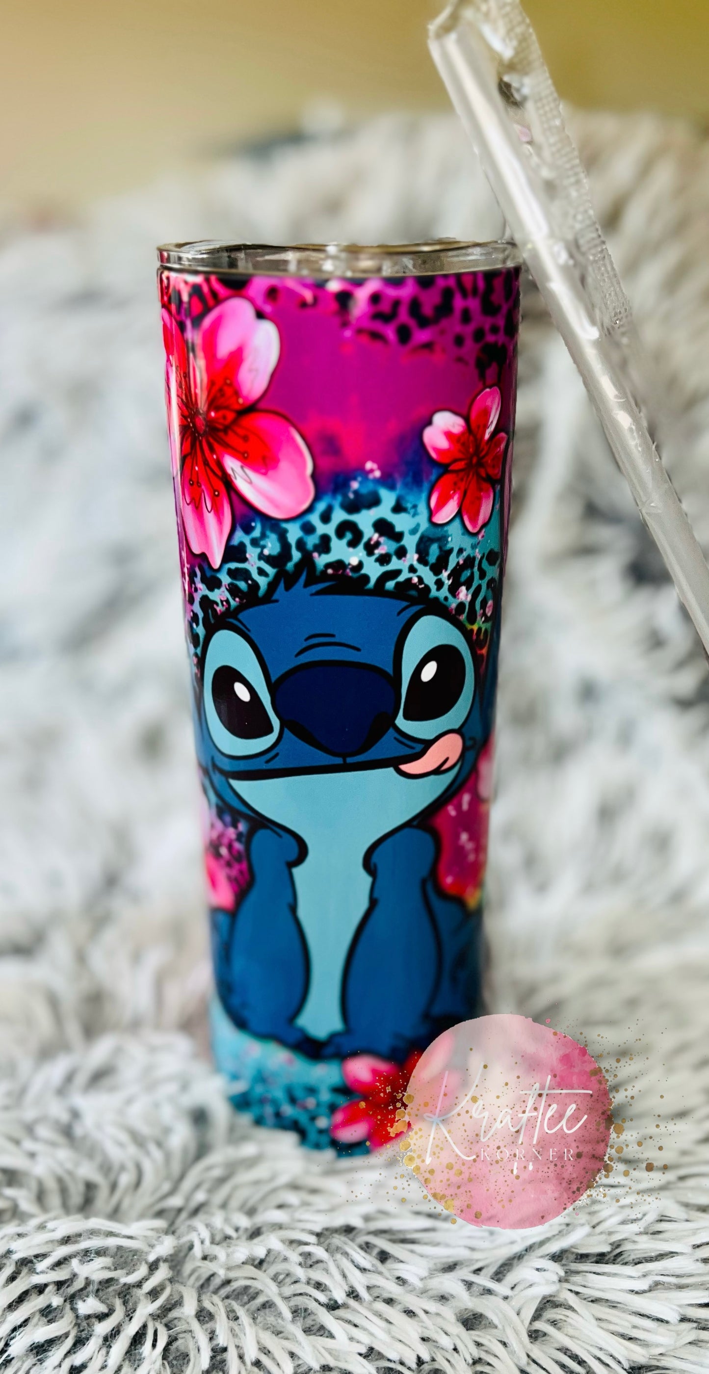 Floral Stitch 20oz Skinny Tumbler