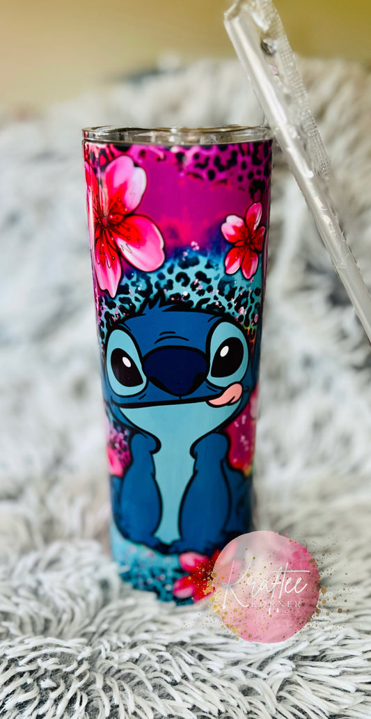 Floral Stitch 20oz Skinny Tumbler