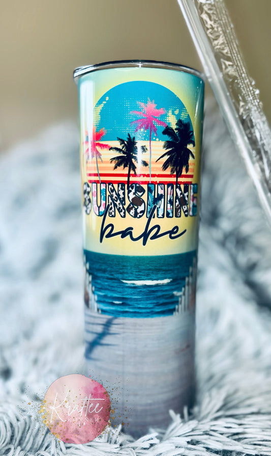 Sunshine Babe 20oz Skinny Tumbler