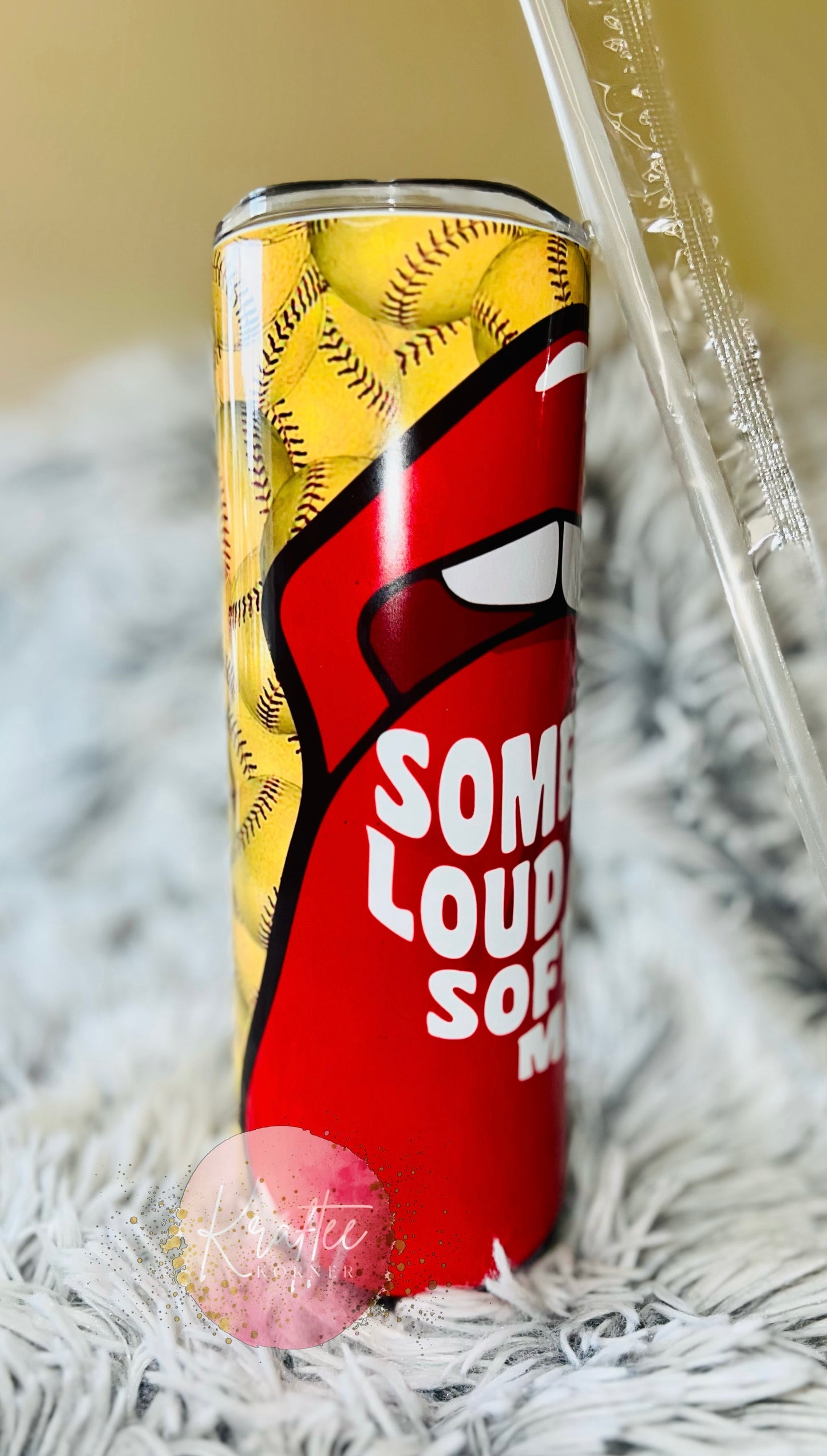 Loud Mouth Softball Mama 20oz Skinny Tumbler