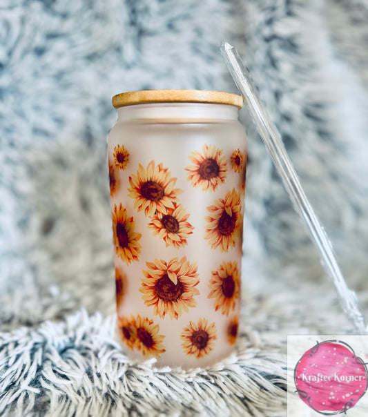 Sunflower 16oz Libby Glass
