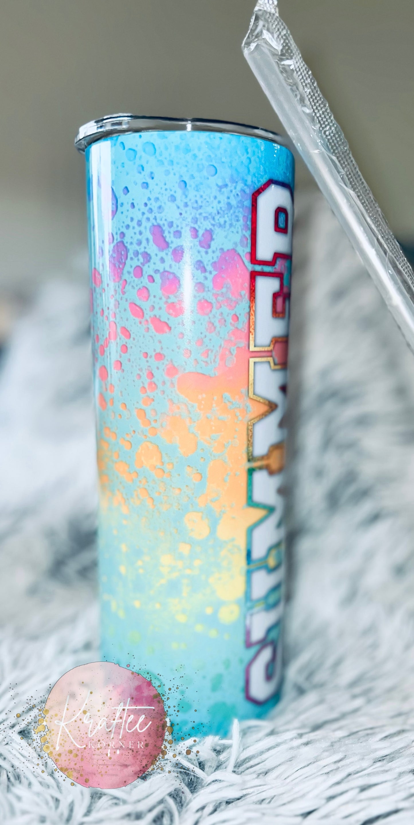 Summer Vibes Splatter 20oz Skinny Tumbler