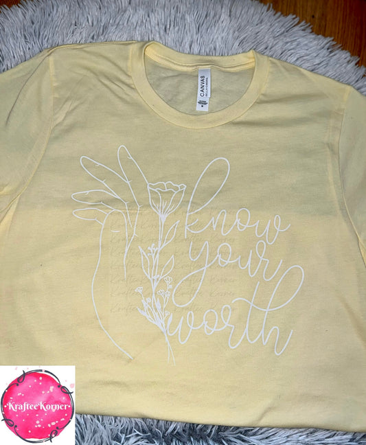 Know Your Worth Adult Unisex Tshirt